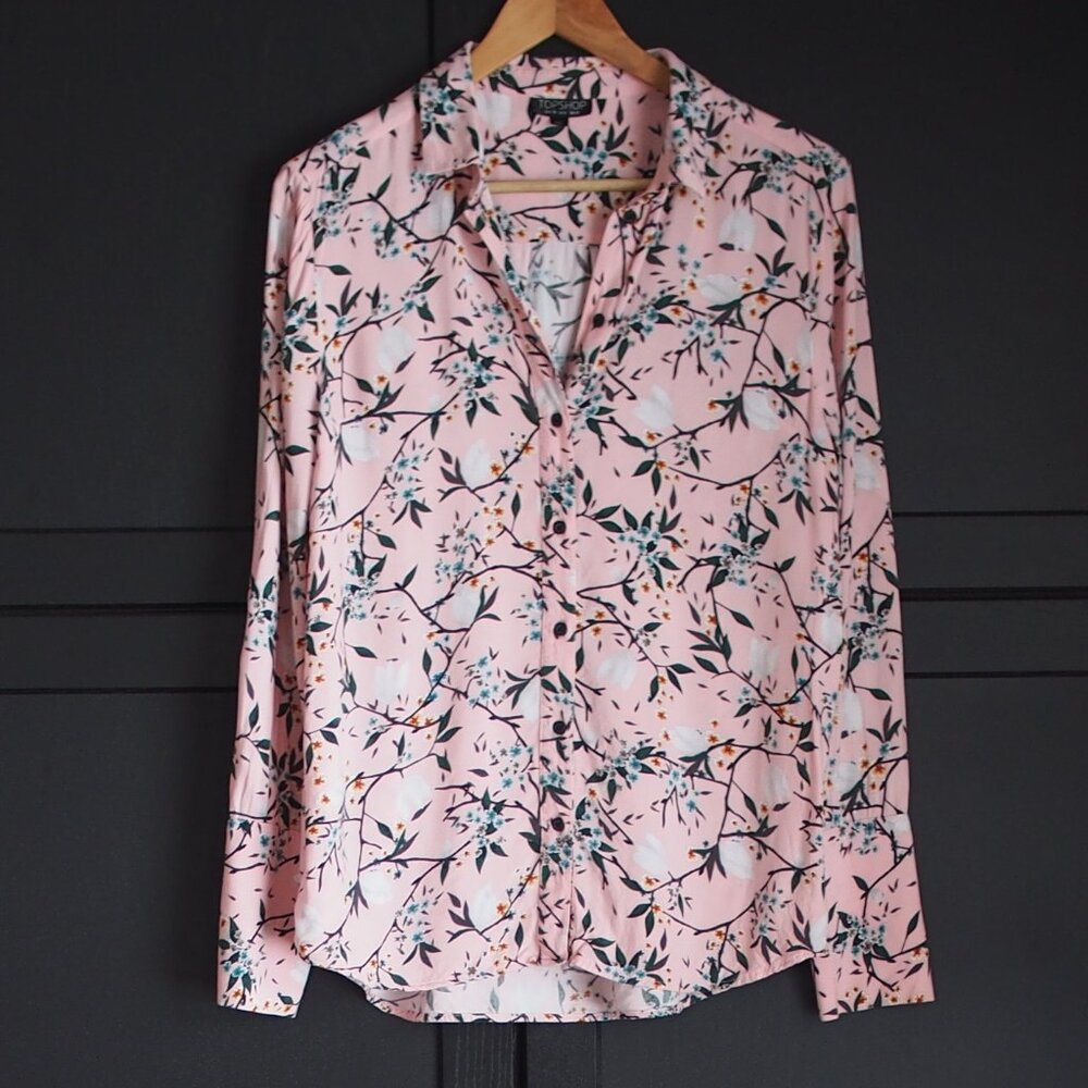 Topshop | Floral Long Sleeve Shirt